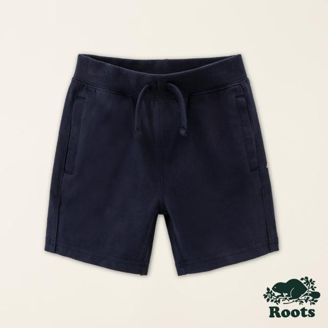 【Roots】Roots小童-Taiwan Day系列 側邊文字設計五分短褲(軍藍色)