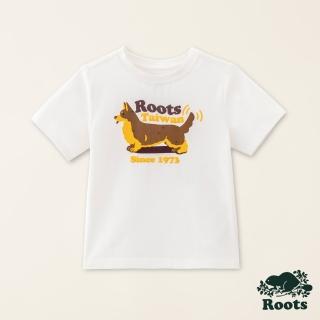 【Roots】Roots小童-Taiwan Day系列 Q版動物短袖T恤(白色)
