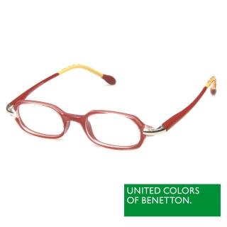 【BENETTON 班尼頓】專業兒童眼鏡 金屬環口柔面質感設計系列(紅黃/藍黃 BB042-02/04)