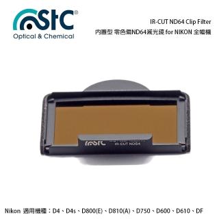 【STC】IR-CUT ND64 Clip Filter(內置型 零色偏ND64減光鏡 for Nikon 全幅機)