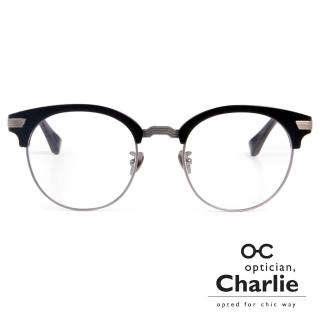 【Optician Charlie】韓國亞洲專利光學眼鏡FP系列(黑 + 銀 FP BK)