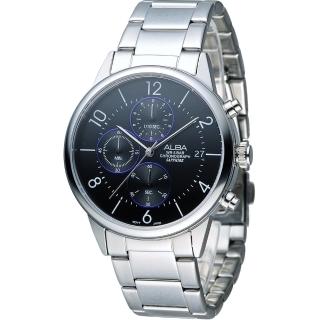【ALBA 雅柏】街頭酷流行系列時尚三眼計時腕錶(VD57-X079D AM3335X1)