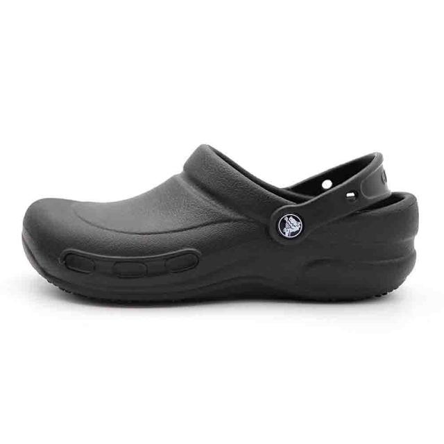 【Crocs】卡駱馳 黑色 bistro 廚師鞋 防滑 防水 涼拖鞋 男女款(10075-001)