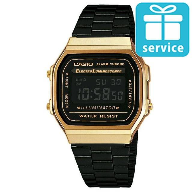 【CASIO】回到未來方款經典電子錶(A-168WEGB-1B)