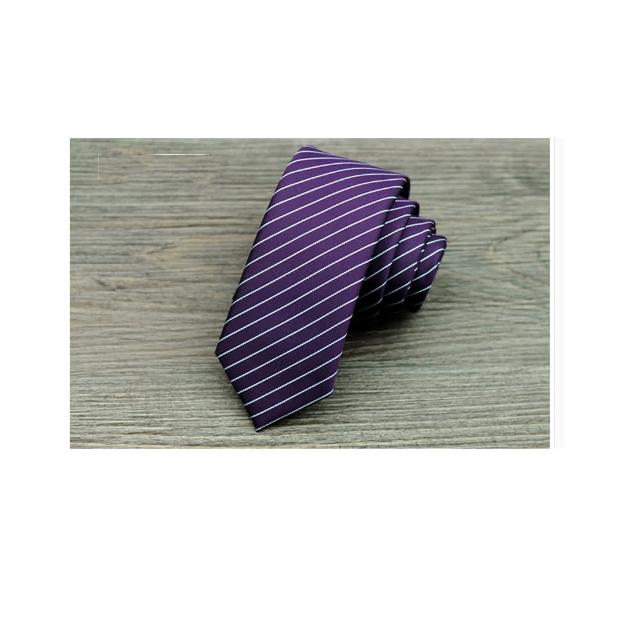 【拉福】領帶窄版領帶5.5cm防水領帶拉鍊領帶(紫)