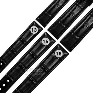 【Watchband】13.15.16 mm / SEIKO LUKIA 精工 別緻鮮亮 壓紋牛皮 替用錶帶(黑色)
