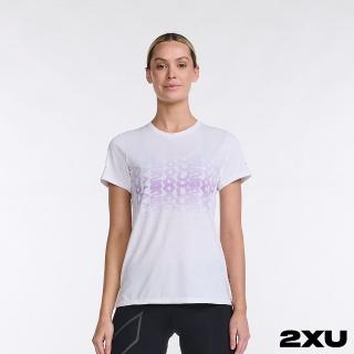 【2XU】女 Light Speed 高階運動短袖上衣(白/反光紫)