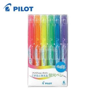 【PILOT 百樂】SFL-60SL-6C 螢光魔擦筆-一般色6色/組