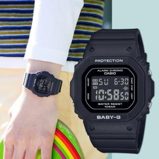 【CASIO 卡西歐】學生錶Baby-G 經典人氣方形女錶電子錶 畢業禮物(BGD-565U-1)