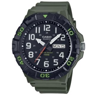 【CASIO 卡西歐】時尚運動腕錶/綠x黑面(MRW-210H-3A)