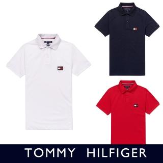 【Tommy Hilfiger】TOMMY 經典貼布立領Logo短袖POLO衫 上衣-多色組合(秋夏精選/休閒舒適/平輸品)
