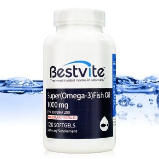 【美國BestVite】必賜力超級OMEGA-3魚油膠囊1瓶(120顆-效期至2026/10/31)