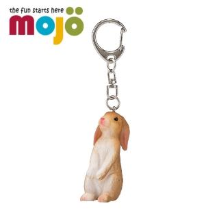 【Mojo Fun】動物模型-小兔子鑰匙圈(坐姿)