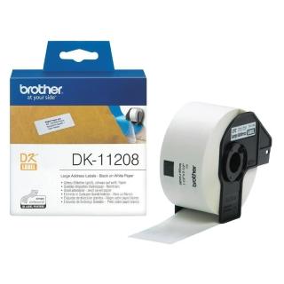 【Brother】DK-11208 定型標籤帶 38x90mm 白底黑字(速達)