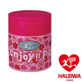 【日本HALEIWA】小花附匙不銹鋼食物保溫杯罐300ml-粉色(小)(保溫瓶)