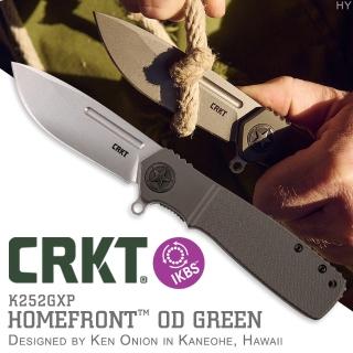 【CRKT】HOMEFRONT OD綠柄折刀(#K252GXP)