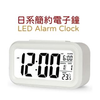 【東京 Ito】簡約大螢幕電子鬧鐘(日系 Alarm Clock LED 溫度計 數字鐘 光控聰明鐘 電子鐘 座鬧鐘)