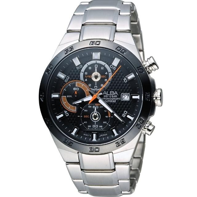 【ALBA 雅柏】活力運動型男三眼計時腕錶(VD57-X080D AM3337X1)