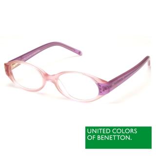 【BENETTON 班尼頓】專業兒童眼鏡 漸層透色感設計系列(粉紫 BB015-84)