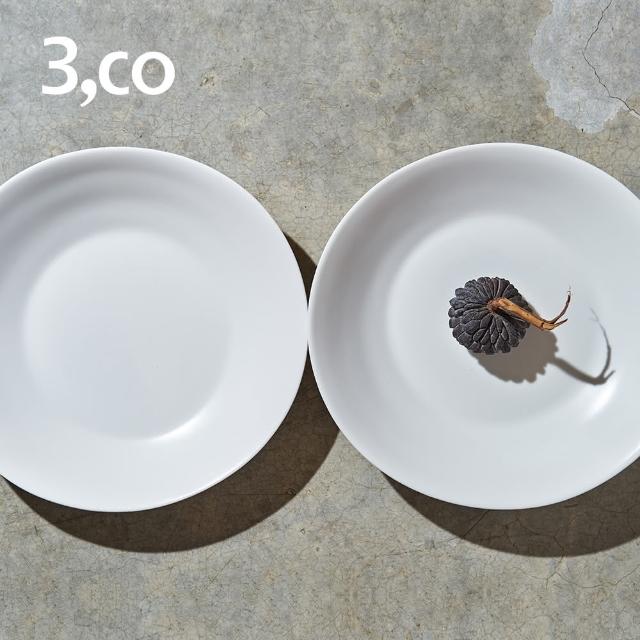 【3 co】水波沙拉盤-白+白(2件式)