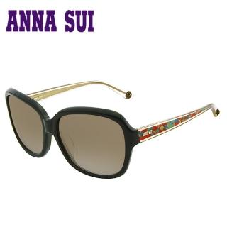 【Anna Sui】波希米亞風情系列復古印花太陽眼鏡(AS940-001-黑黃色)