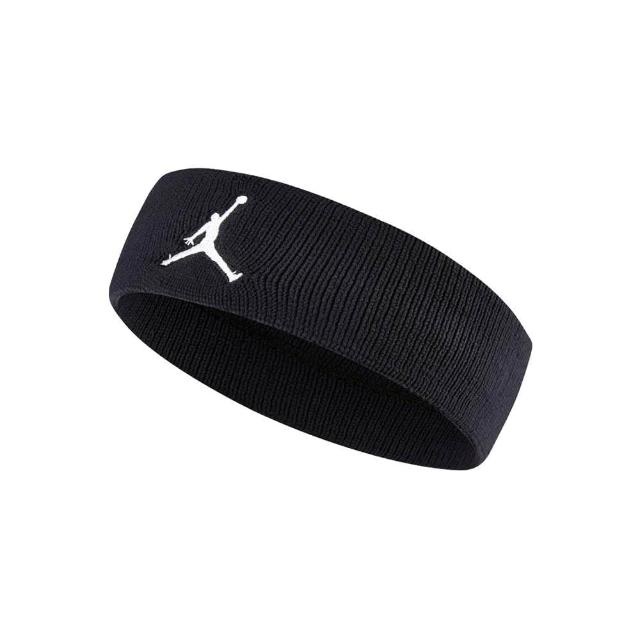 【NIKE】JORDAN JUMPMAN 單色頭帶-飛人喬登 籃球 NBA 一條入 黑白(JKN00010OS)