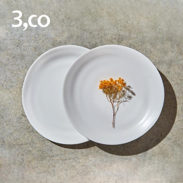 【3 co】水波麵包盤-白+白(2件式)