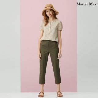 【Master Max】薄款腰頭單釦修飾款八分休閒褲(8313012)