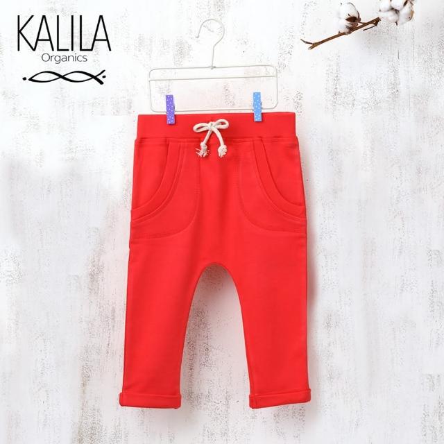 【KALILA】嬰幼兒童有機舒適棉長褲(紅色)