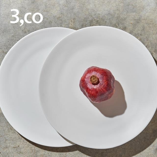 【3 co】水波主菜盤-白+白(2件式)