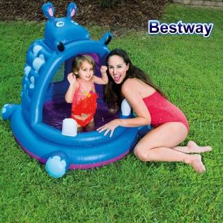 【Bestway】兒童充氣河馬造型戲水池