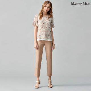 【Master Max】棉質彈性素面直筒九分休閒褲(8313043)