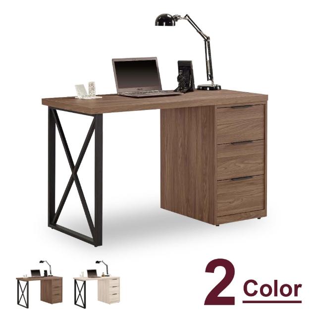 【時尚屋】諾艾爾4尺三抽書桌 C7-868-2(兩色可選 免運費 免組裝 書桌)