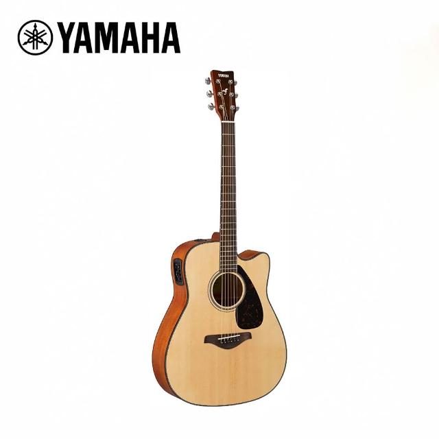 【Yamaha 山葉音樂】FGX800CNT 電民謠木吉他 原木色(附贈琴袋 背帶 以及彈片)
