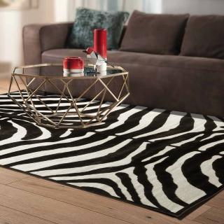 【范登伯格】比利時卡斯立體絲質地毯-斑馬紋(140x200cm)