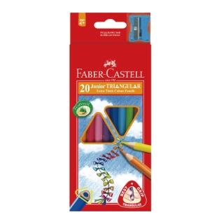 【Faber-Castell】輝柏 大三角油性色鉛筆 20色 /紙盒 16-116538-20