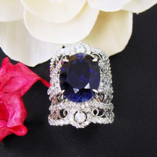 【Celosa珠寶】巴洛克藍寶戒指