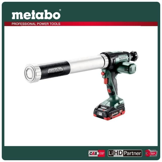 【metabo 美達寶】18V鋰電注膠槍4.0Ah單電套裝組隨附工具袋(KPA 18 LTX 600)