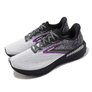【BROOKS】競速跑鞋 Launch GTS 10 D 寬楦 女鞋 黑 白 紫 發射系列 路跑 緩震 運動鞋(1203991D085)