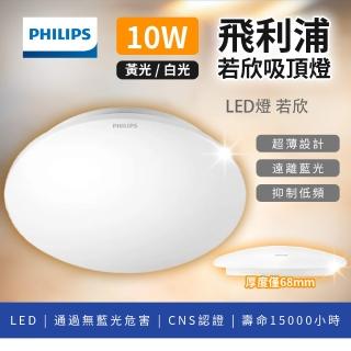 【Philips 飛利浦照明】10w 若欣 LED吸頂燈 浴室吸頂燈 陽台燈 適用1坪(2入組)