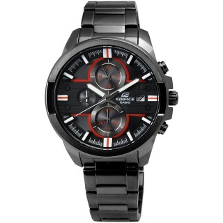 【CASIO 卡西歐】EDIFICE 競速未來三眼計時賽車腕錶-紅x黑(EFR-543BK-1A4VUDF)