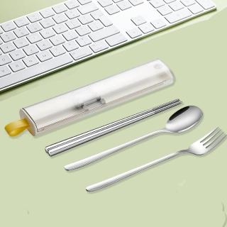 【邸家 DEJA】太空艙 - 三件式餐具組 銀色(筷、叉、勺)