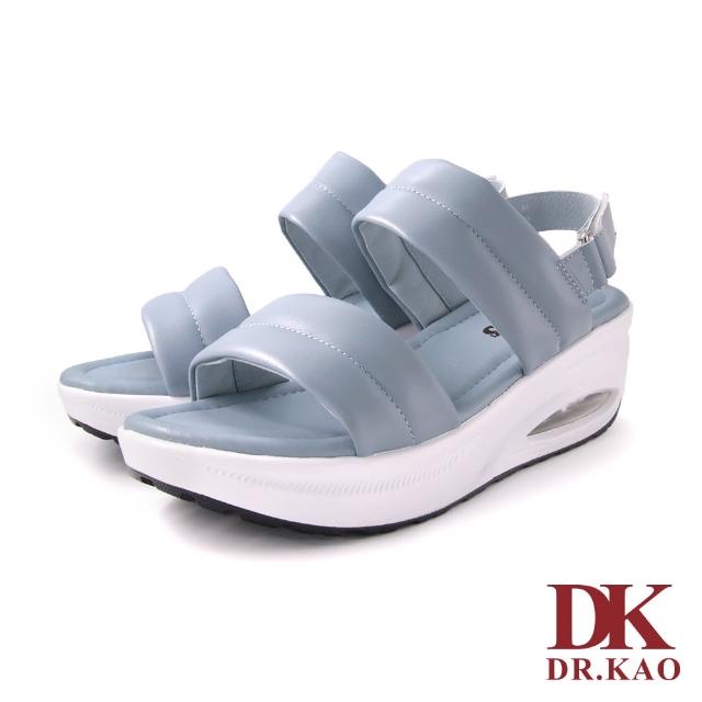 【DK 高博士】字寬帶彈性厚底氣墊涼鞋 65-3009-70 藍色