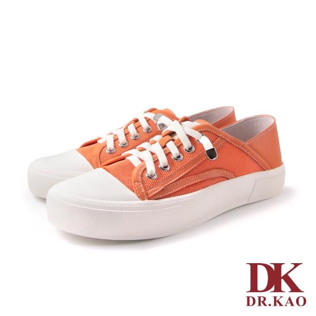 【DK 高博士】復古撞色休閒氣墊鞋 73-3149-32 橘色