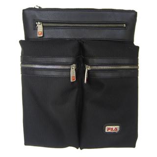【SNOW.bagshop】肩背包中容量扁包設計進口防水尼龍布(皮革材質外袋可放置7寸手機隨身物品)