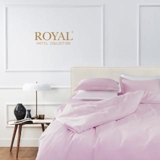 【皇室羽毛工房】買一送一★300T精梳棉素色床包被套枕套四件式床組-清新粉紅(雙人)