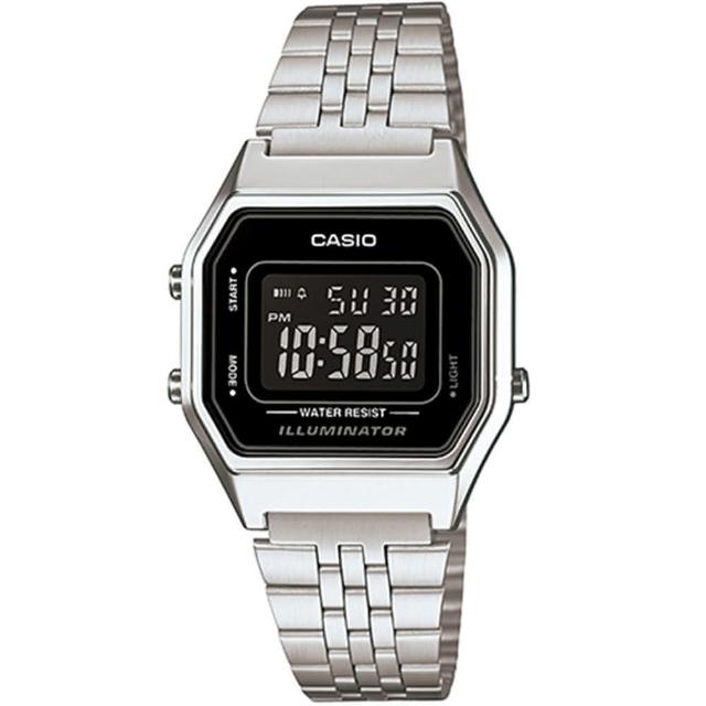 【CASIO】復刻時尚數位電子錶-黑面(LA-680WA-1B)