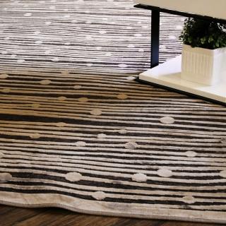 【范登伯格】比利時卡斯立體絲質地毯-條紋(140x200cm)