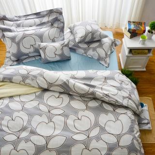 【Cozy inn】花趣-200織精梳棉四件式兩用被床包組(特大)