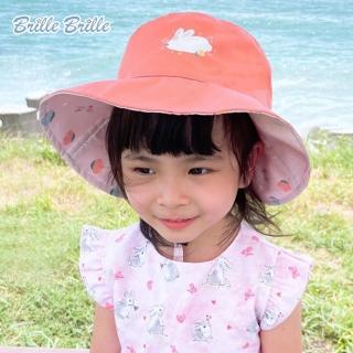 【Brille Brille】UPF50+經典涼感兒童雙面防曬帽(甜蜜兔寶)